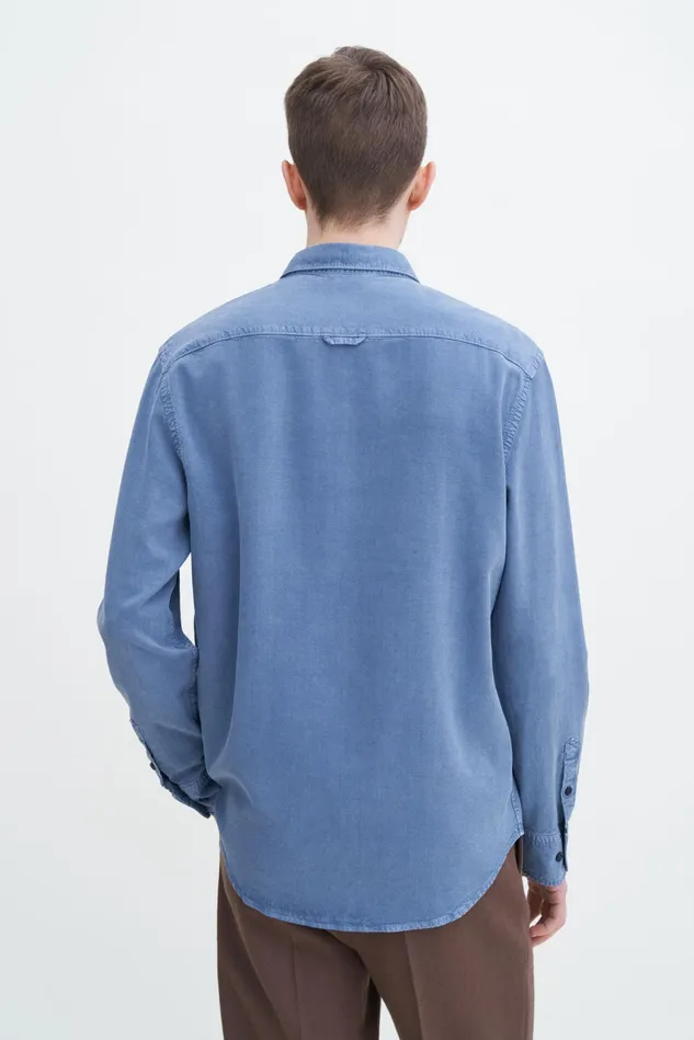 Men Zachary Shirt Grey Blue Filippa K Shirts