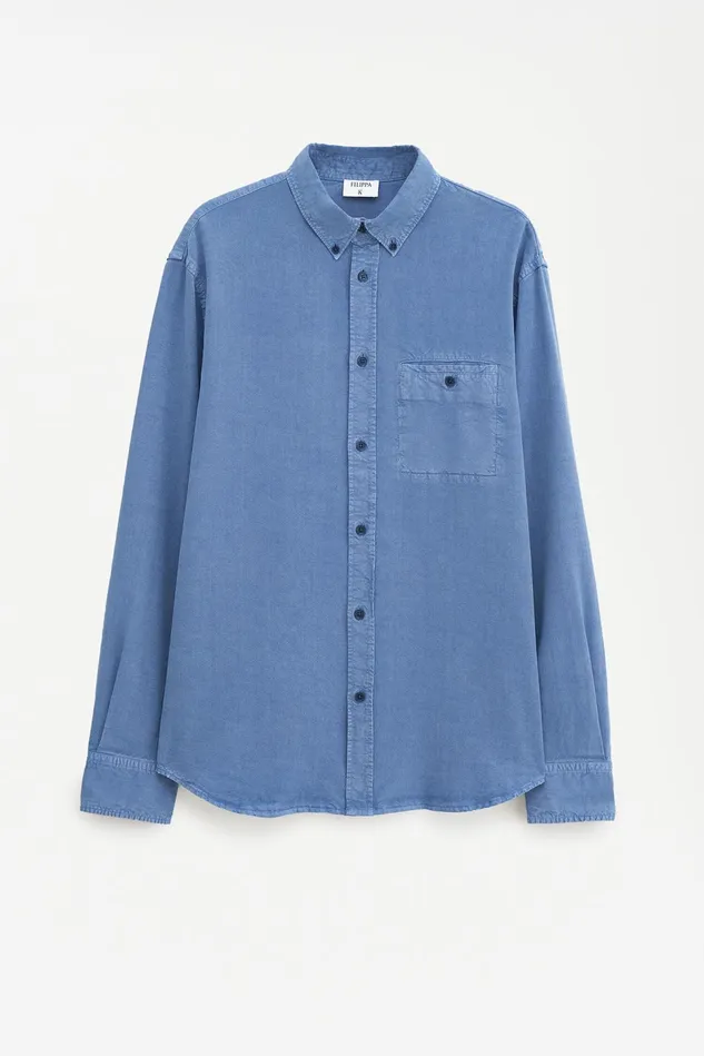 Men Zachary Shirt Grey Blue Filippa K Shirts
