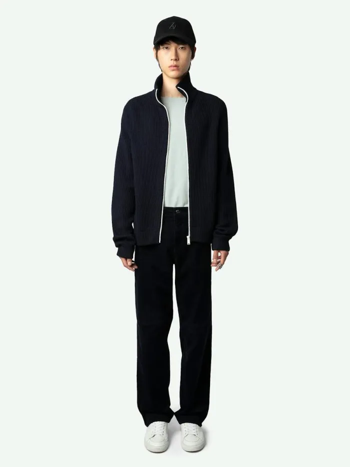 Men Zadig and Voltaire Sweaters and Cardigans Charles Cardigan Encre