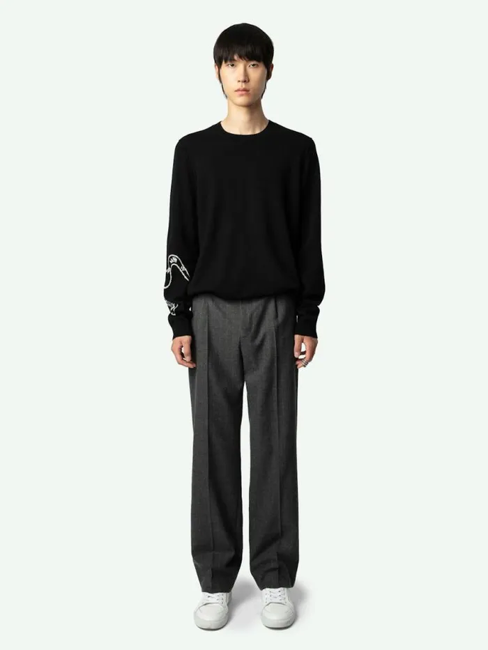 Men Zadig and Voltaire Sweaters and Cardigans Kennedy Sweater Black