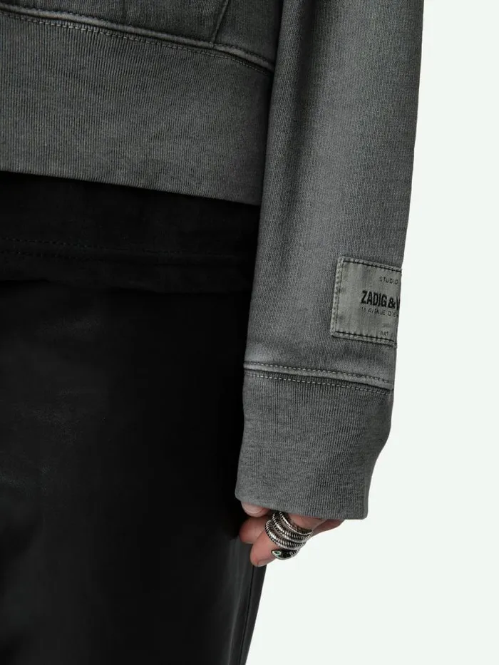 Men Zadig and Voltaire Sweatshirts and Hoodies Sacha Sweatshirt Medium Grey