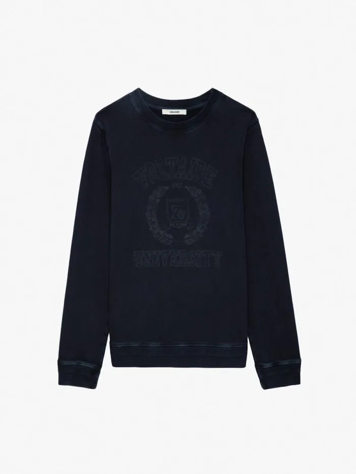 Men Zadig and Voltaire Sweatshirts and Hoodies Stony Insignia Sweatshirt Encre