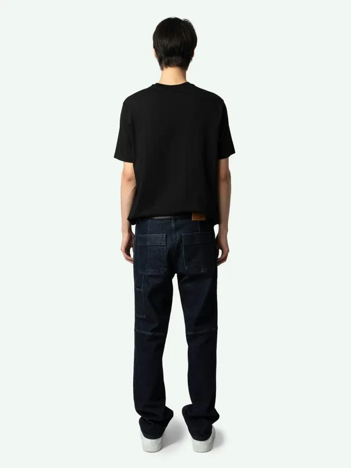 Men Zadig and Voltaire TShirts Ted Photoprint Tshirt Black