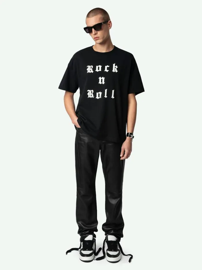 Men Zadig and Voltaire TShirts Teddy Tshirt Black