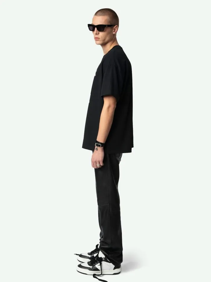 Men Zadig and Voltaire TShirts Teddy Tshirt Black