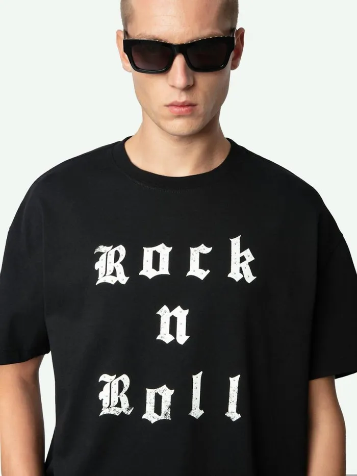 Men Zadig and Voltaire TShirts Teddy Tshirt Black