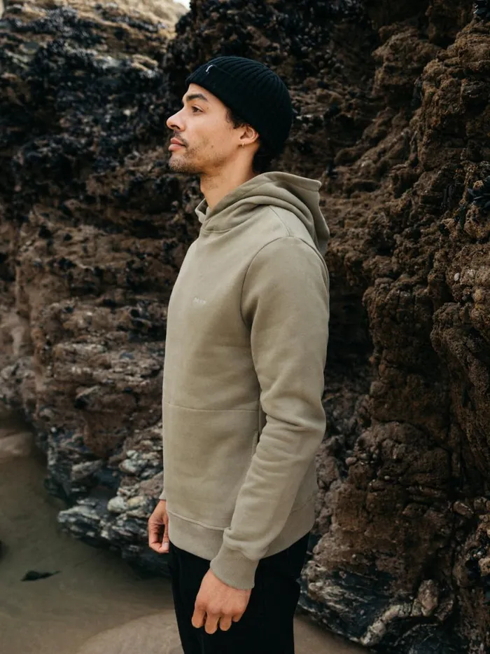 Men Zawn Hoodie Willow Green Finisterre Sweatshirts and Hoodies
