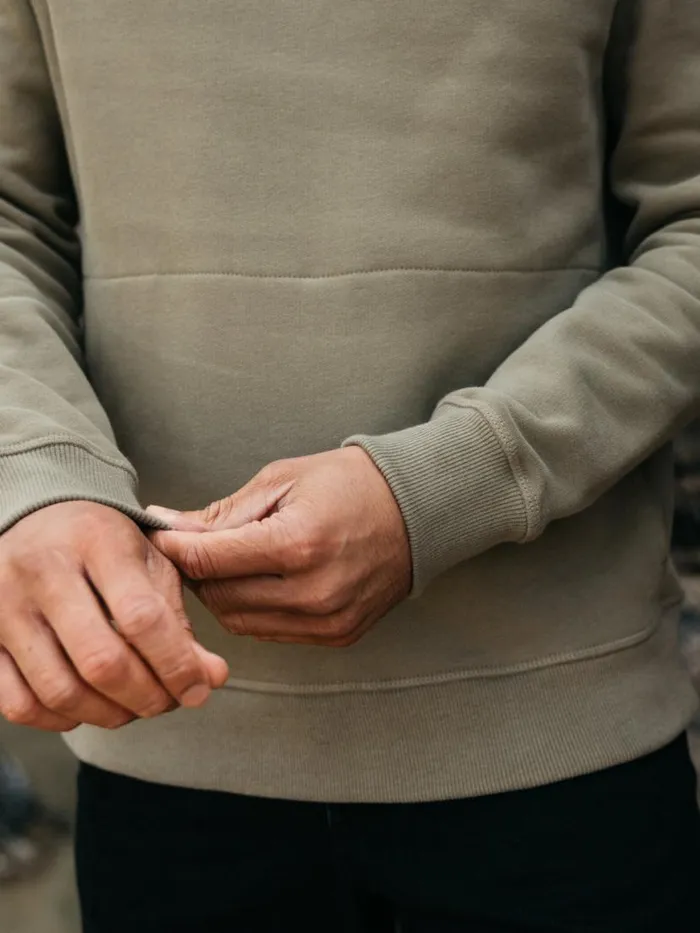 Men Zawn Hoodie Willow Green Finisterre Sweatshirts and Hoodies
