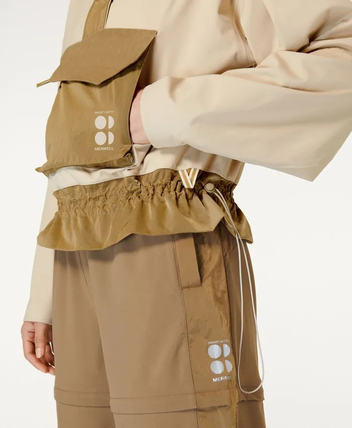 Merrell Ascend Whisper Anorak X Sweaty Betty Dove Beigeantique Copper Women Tops