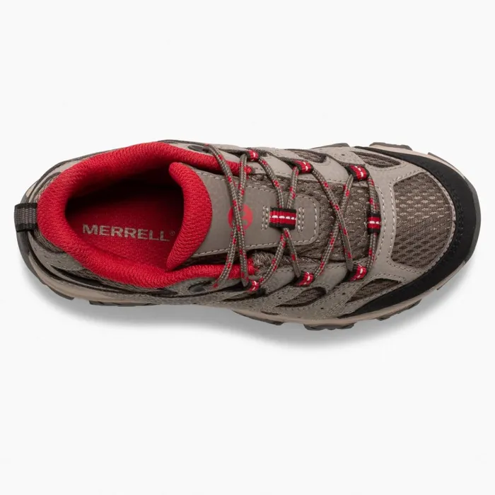 Merrell Big Moab 3 Low Lace Waterproof Sneaker Boulder Red Kids Boots