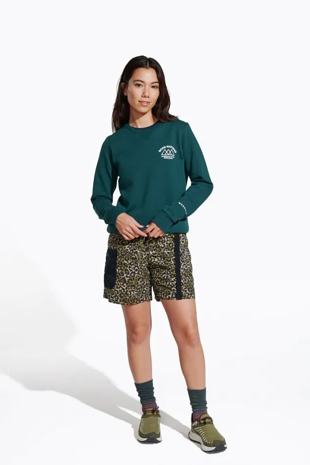 Merrell Good Natured Fleece Crew Neck Sea Moss Women Tops