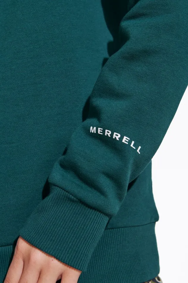 Merrell Good Natured Fleece Crew Neck Sea Moss Women Tops