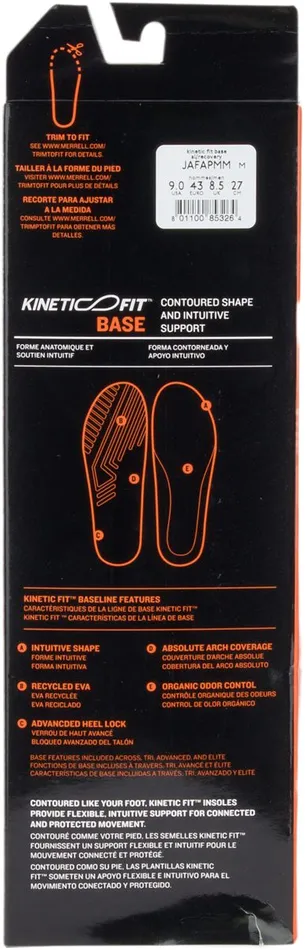 Merrell Kinetic Fit Base Al Footbed Recovery Men Shoe Care