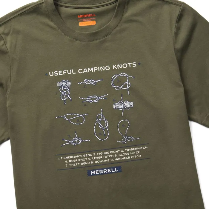 Merrell Know Your Knots Short Sleeve Tee Dusty Olive Men Tops