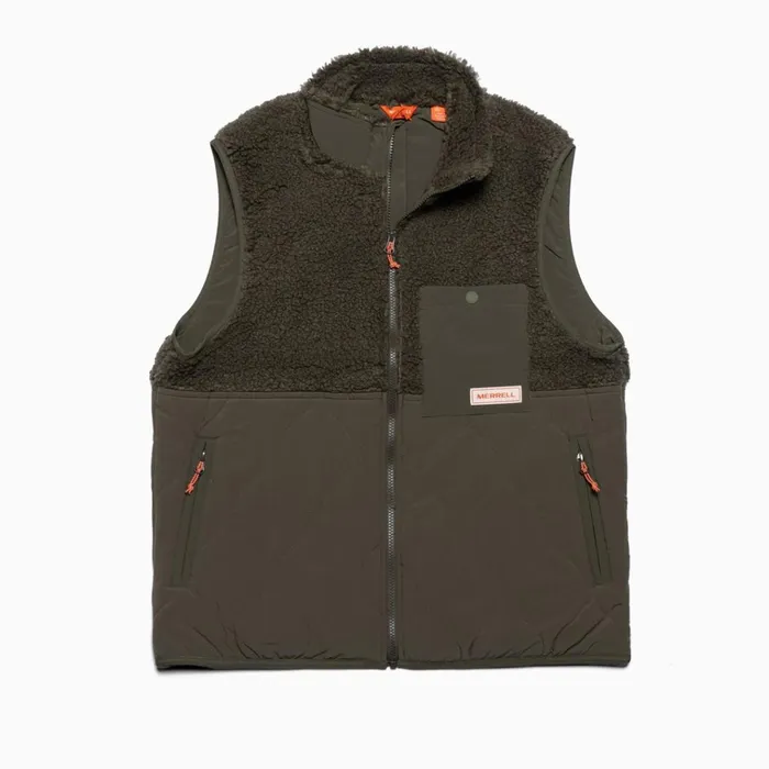 Merrell Sherpa Mixup Vest Dusty Olive Men Outerwear