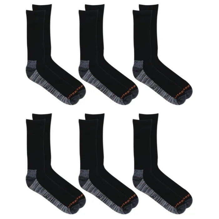 Merrell Work Crew Sock 6 Pack Black MenWomen Socks