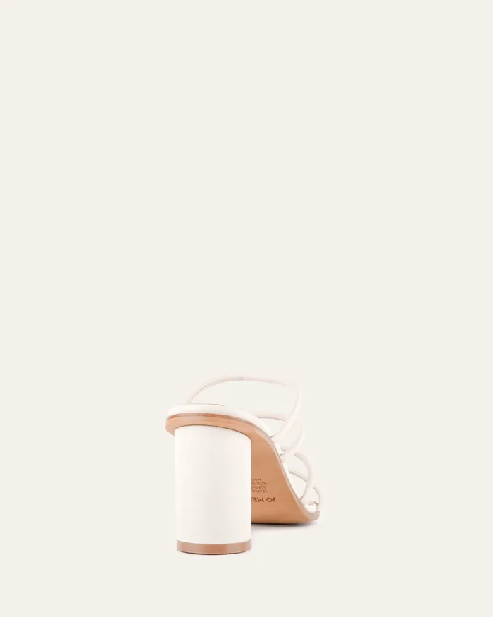 MID SANDALS jomercer Women Naomi mid heel sandals off white leather