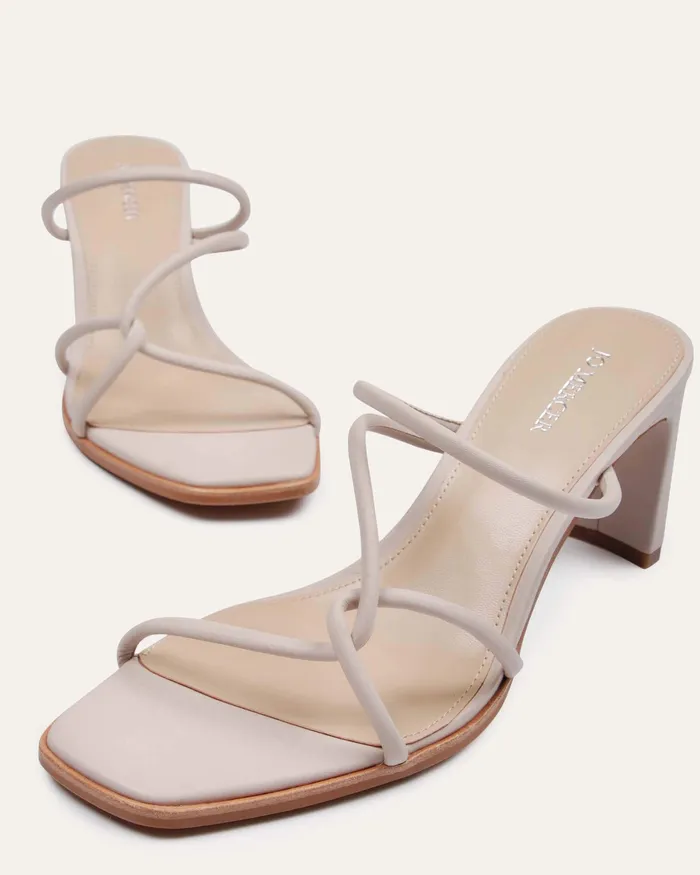 MID SANDALS Novi mid heel sandals bone leather jomercer Women MID SANDALS Novi mid heel sandals bone leather jomercer Women