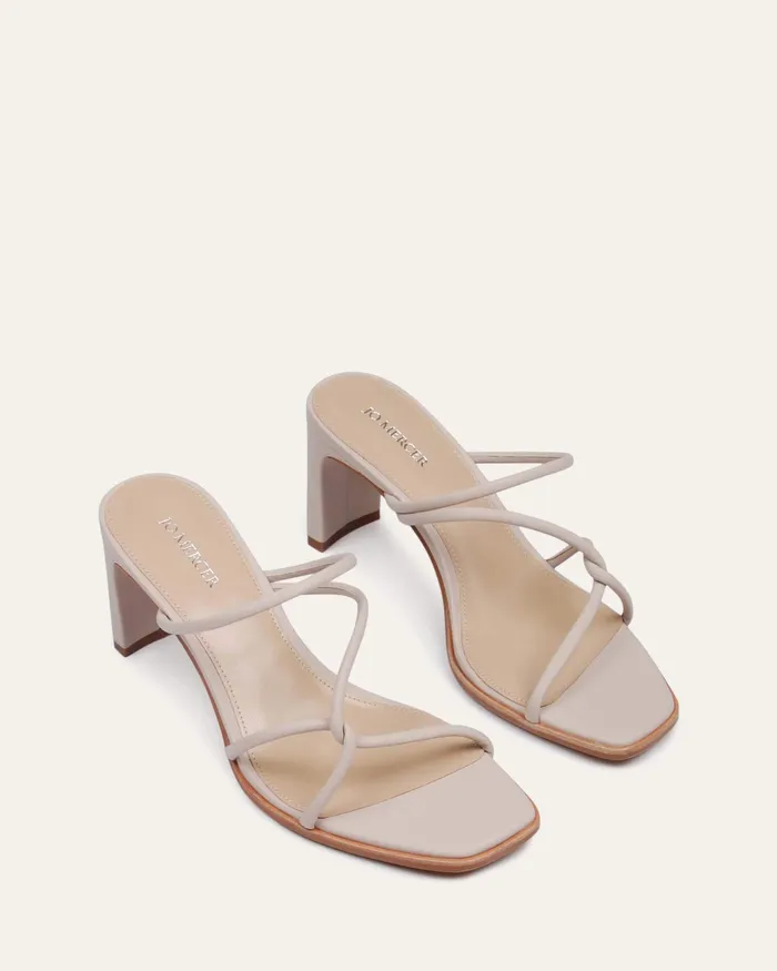 MID SANDALS Novi mid heel sandals bone leather jomercer Women MID SANDALS Novi mid heel sandals bone leather jomercer Women
