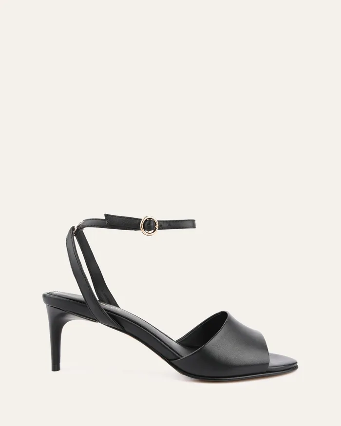 MID SANDALS Women jomercer Tanya mid heel sandals black leather