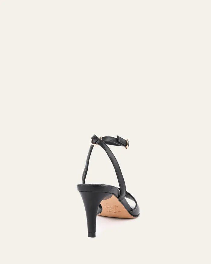 MID SANDALS Women jomercer Tanya mid heel sandals black leather