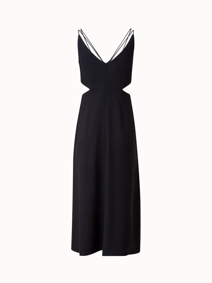 Midi Dress With Side Cut Outs Black Women Akris Dresses