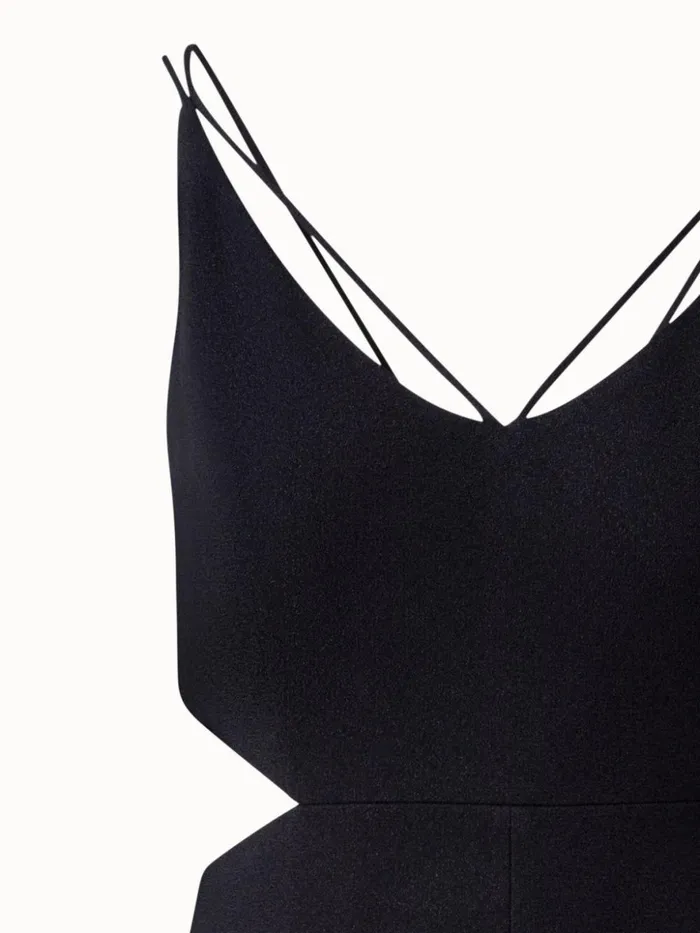 Midi Dress With Side Cut Outs Black Women Akris Dresses