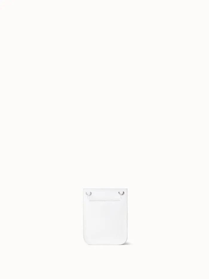 Mini Anouk Messenger Bag In Cervocalf Leather White Women Akris Messenger Bags