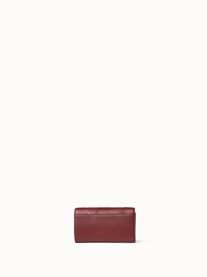 Mini Clutch In Braided Trapezoids Crimson Women Akris Mini Bags