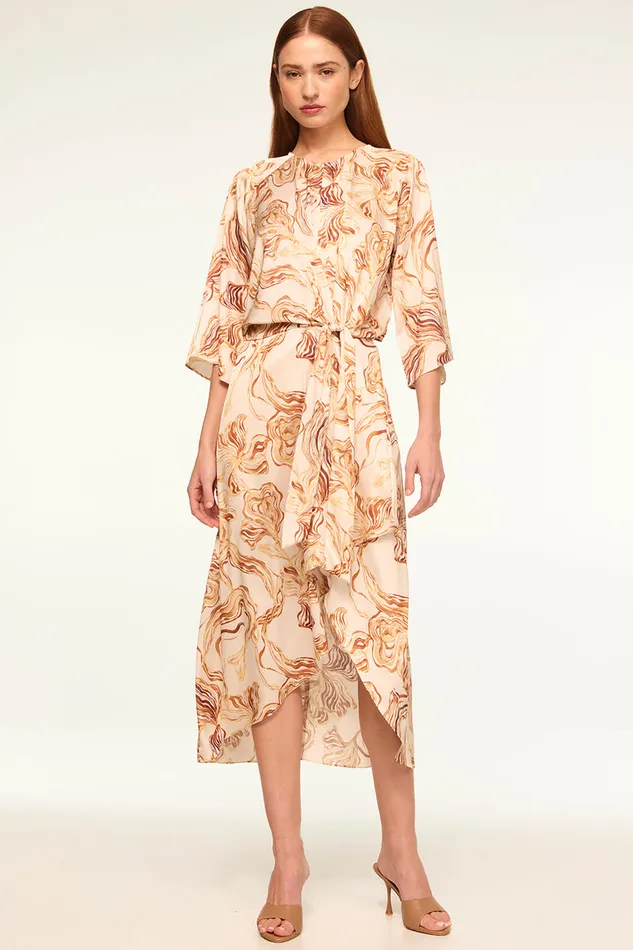 Misa Los Angeles Adina Dress Golden Straw Satin Women Dresses