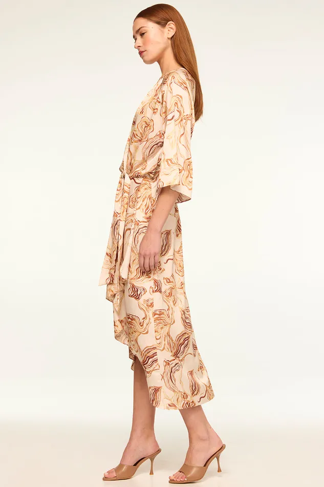 Misa Los Angeles Adina Dress Golden Straw Satin Women Dresses