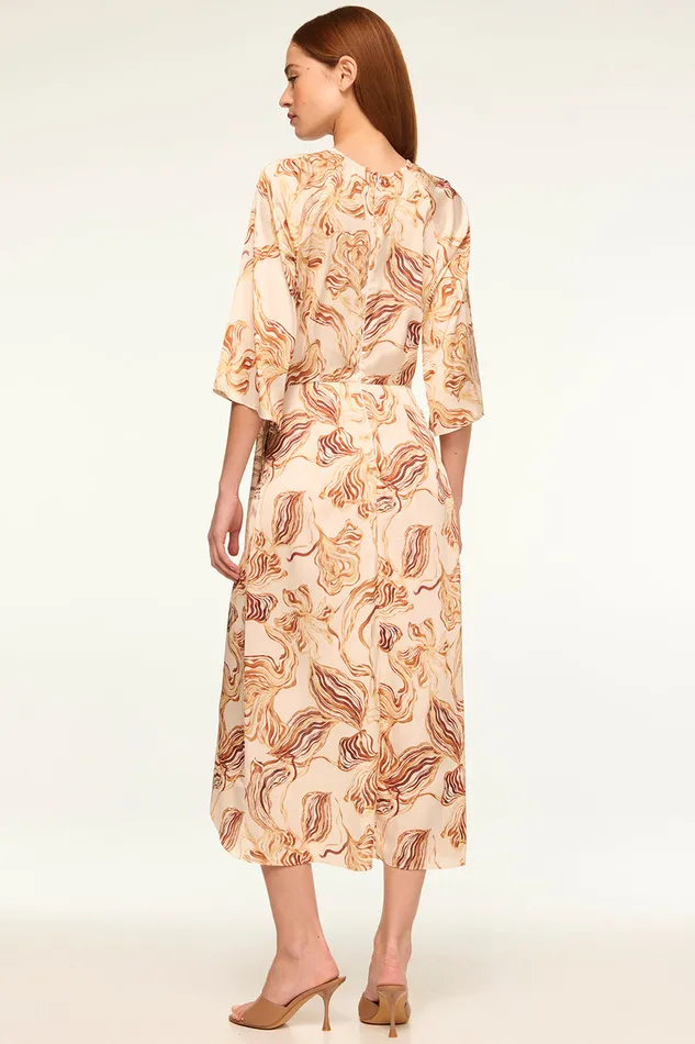 Misa Los Angeles Adina Dress Golden Straw Satin Women Dresses