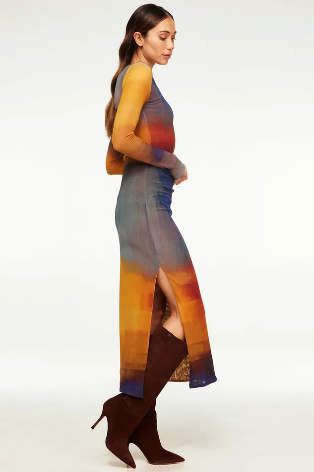 Misa Los Angeles Aisha Skirt Digital Ombre Women Matching Sets