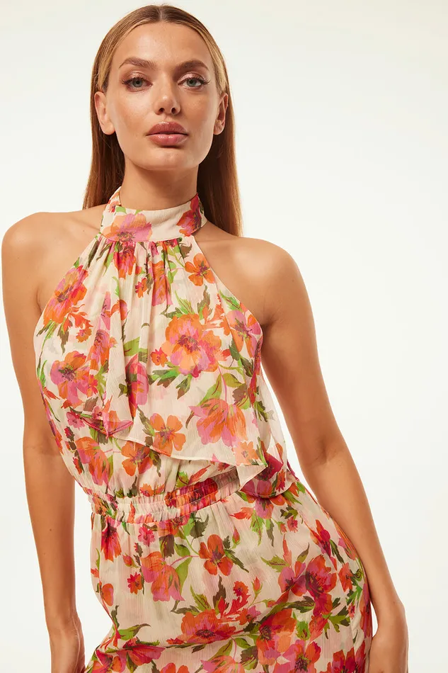 Misa Los Angeles Aneva Dress Palmarei Blooms Chiffon Women Dresses