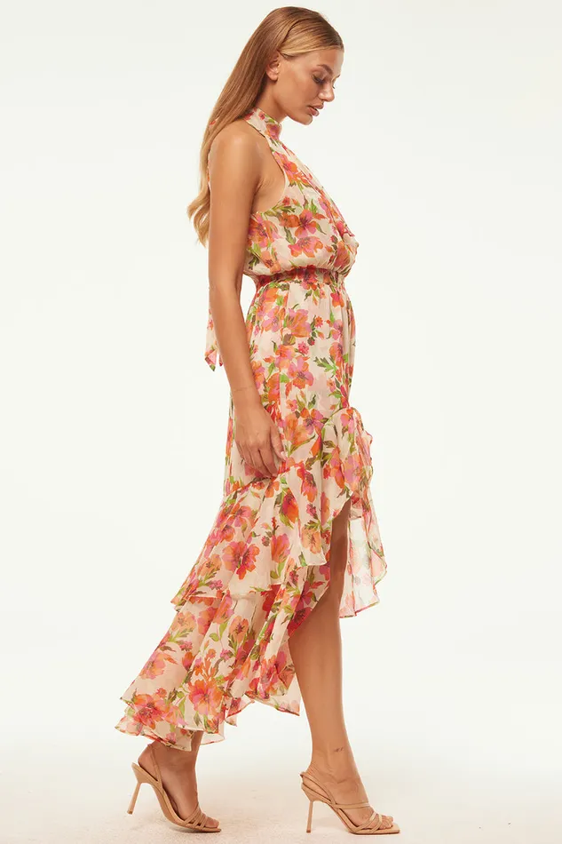 Misa Los Angeles Aneva Dress Palmarei Blooms Chiffon Women Dresses