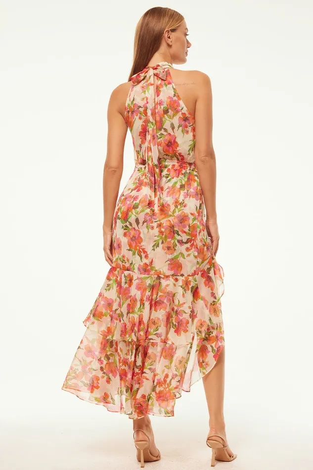 Misa Los Angeles Aneva Dress Palmarei Blooms Chiffon Women Dresses