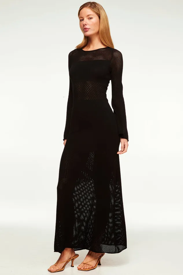Misa Los Angeles Anu Dress Black Lead Women Dresses