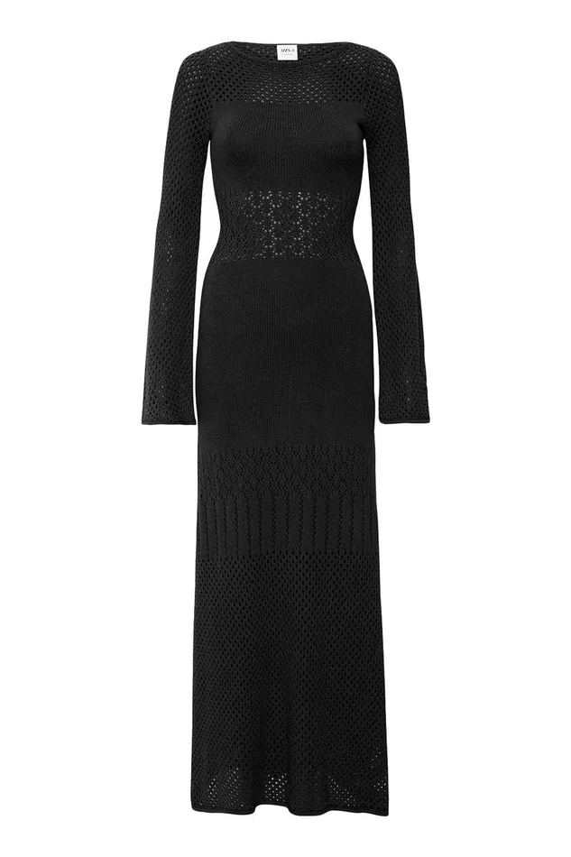 Misa Los Angeles Anu Dress Black Lead Women Dresses