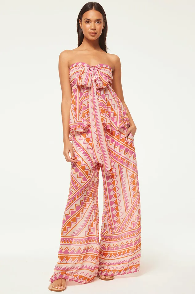 Misa Los Angeles Aylin Top Aperol Geo Women Matching Sets