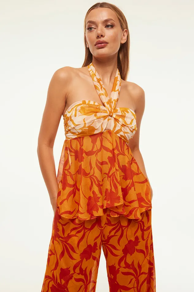 Misa Los Angeles Aylin Top Atlas Floral Women Matching Sets