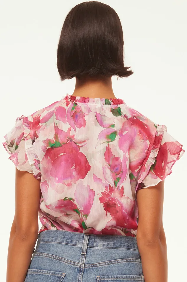 Misa Los Angeles Basia Top Garden Fuchsia Women Tops