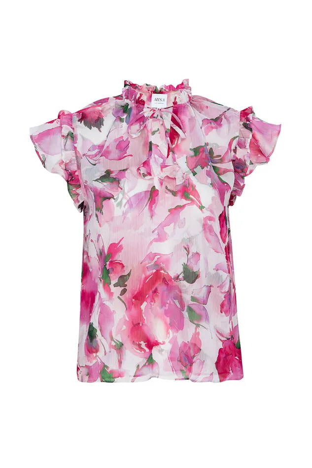 Misa Los Angeles Basia Top Garden Fuchsia Women Tops