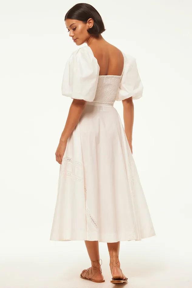Misa Los Angeles Beatrice Skirt White Women Matching Sets