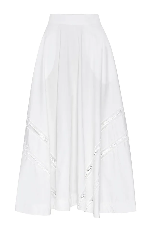 Misa Los Angeles Beatrice Skirt White Women Matching Sets