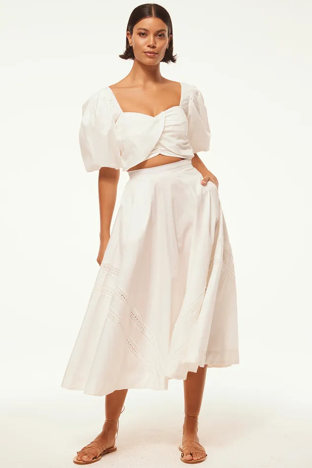 Misa Los Angeles Beatrice Skirt White Women Skirts and Shorts