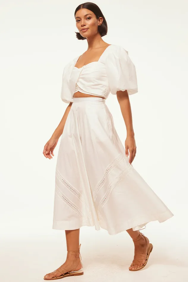 Misa Los Angeles Beatrice Skirt White Women Skirts and Shorts