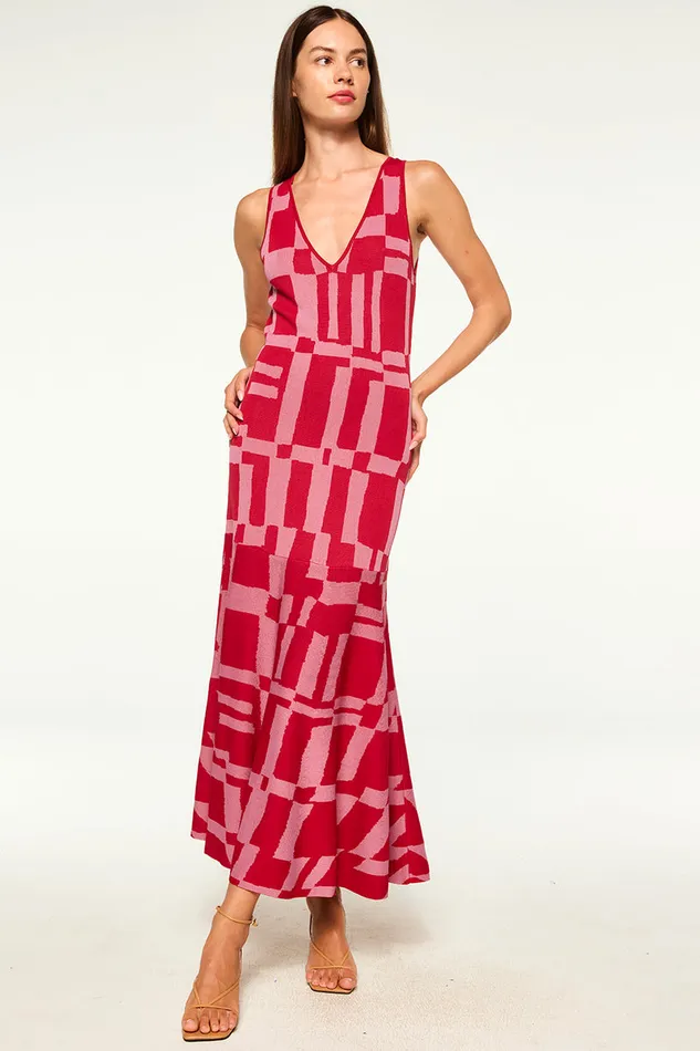 Misa Los Angeles Brenna Dress Pink U0026 Red Women Dresses