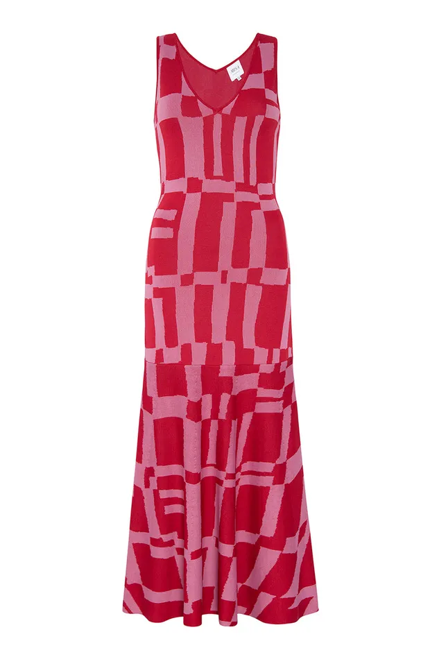 Misa Los Angeles Brenna Dress Pink U0026 Red Women Dresses