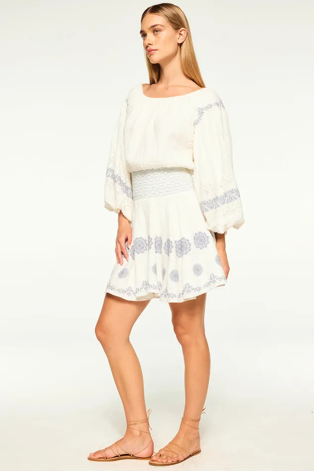 Misa Los Angeles Daliya Dress Ivory Embroidery Women Dresses