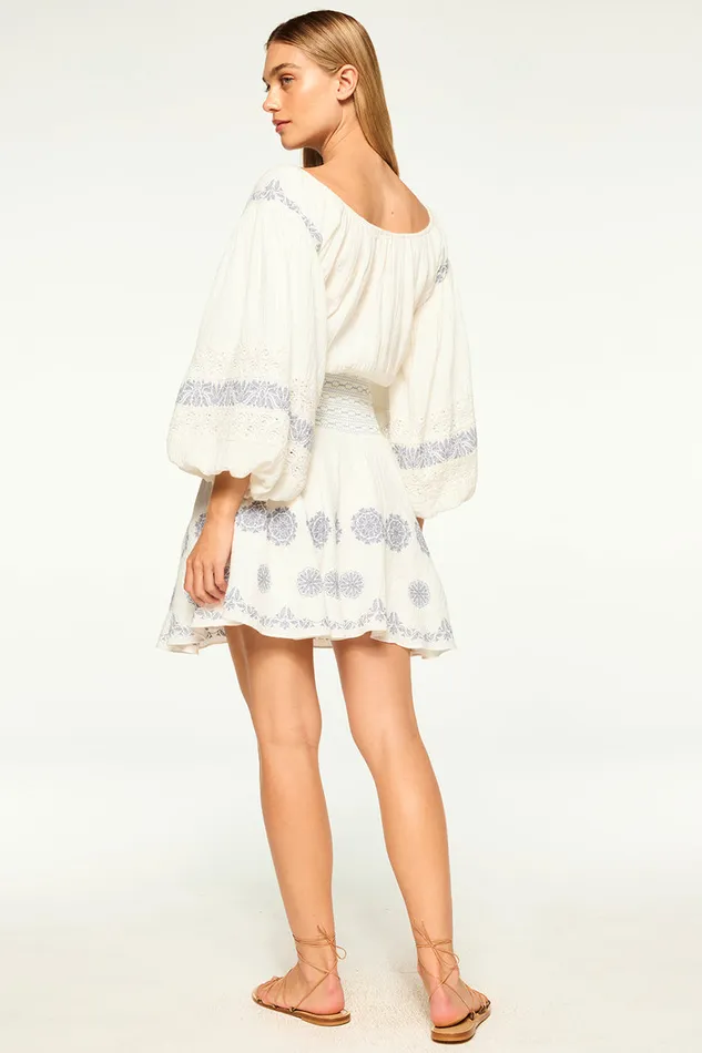 Misa Los Angeles Daliya Dress Ivory Embroidery Women Dresses